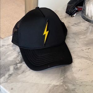 Lightning bolt trucker hat
